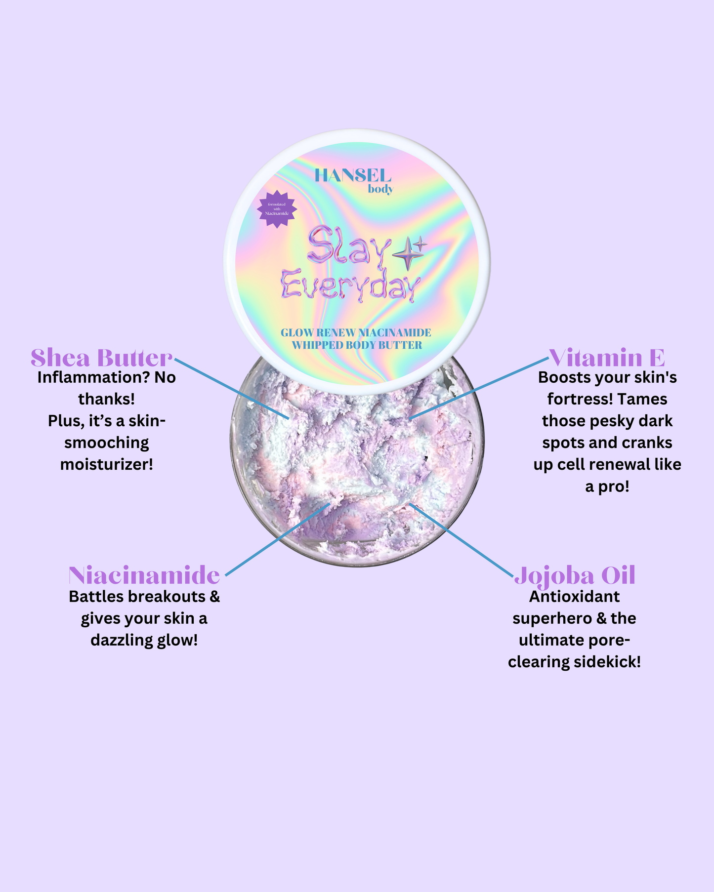 SLAY EVERYDAY Glow Renew Niacinamide Whipped Body Butter